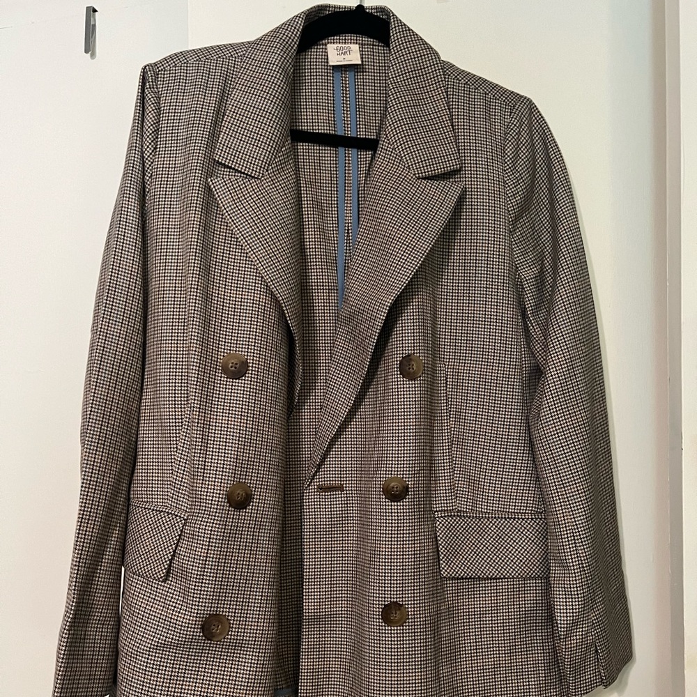 NWOT Matilda Jane Good Hart plaid blazer size M